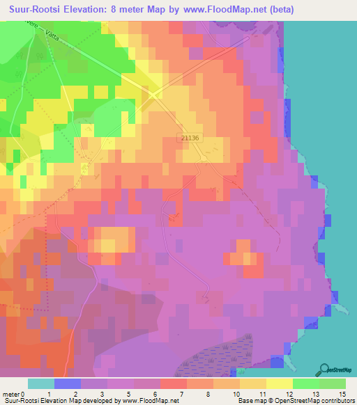 Suur-Rootsi,Estonia Elevation Map