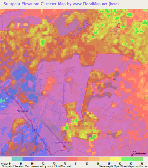 Suurpalu,Estonia Elevation Map