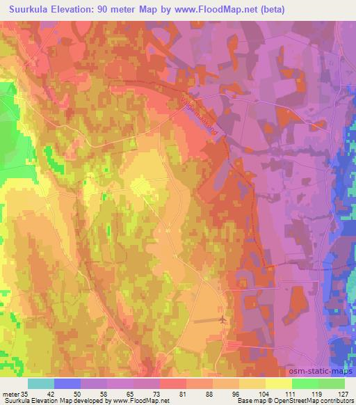 Suurkula,Estonia Elevation Map