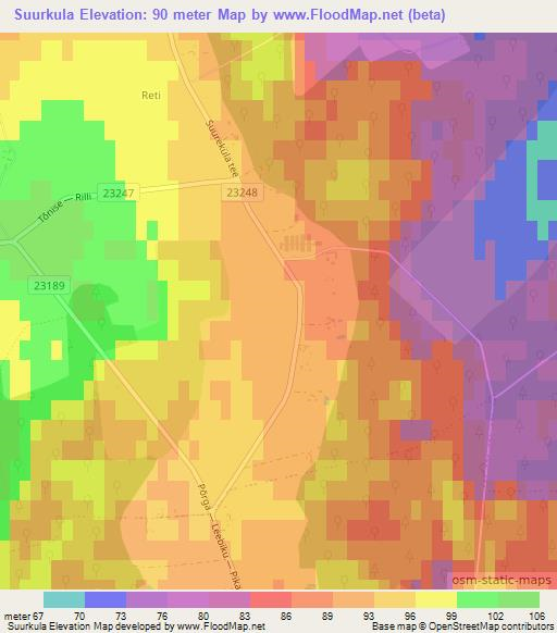 Suurkula,Estonia Elevation Map
