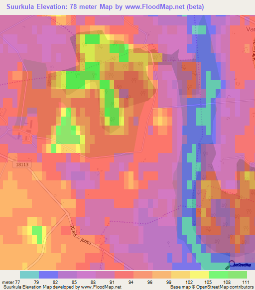 Suurkula,Estonia Elevation Map