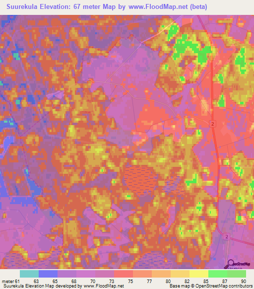 Suurekula,Estonia Elevation Map