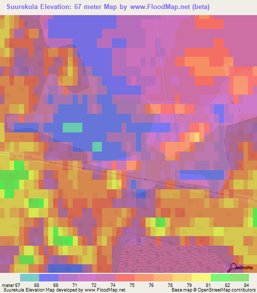 Suurekula,Estonia Elevation Map