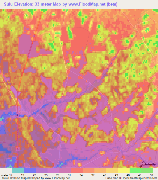 Sulu,Estonia Elevation Map