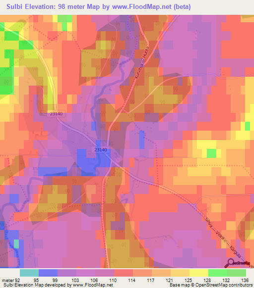 Sulbi,Estonia Elevation Map