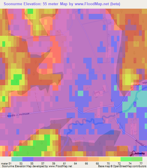 Soonurme,Estonia Elevation Map