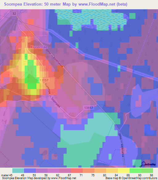 Soompea,Estonia Elevation Map