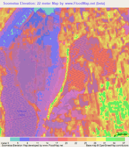 Soometsa,Estonia Elevation Map
