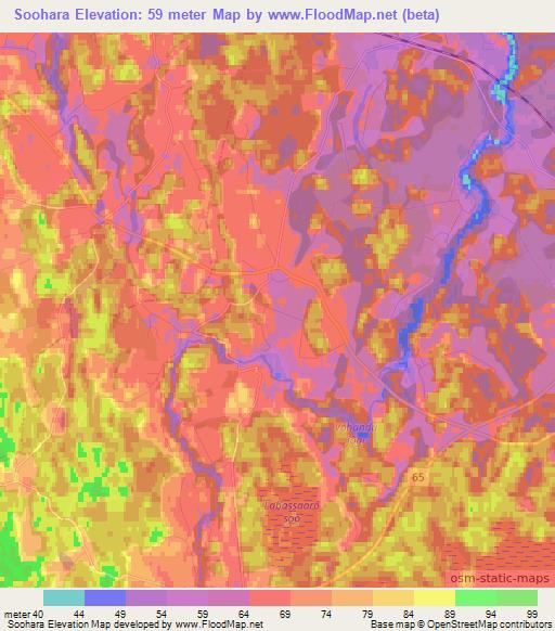 Soohara,Estonia Elevation Map