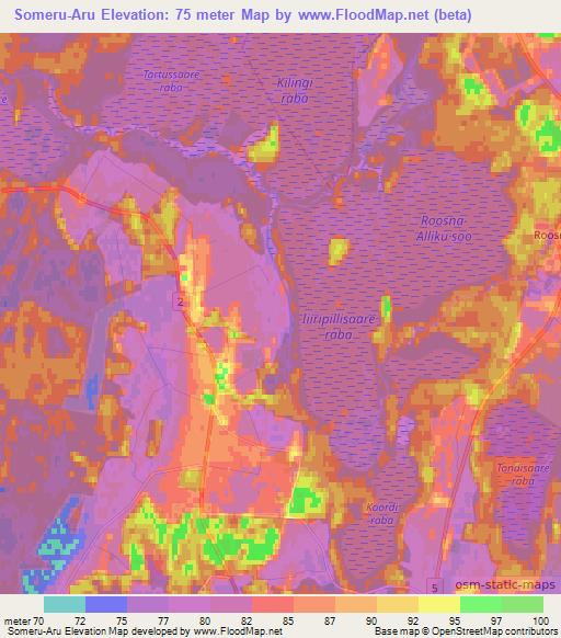 Someru-Aru,Estonia Elevation Map