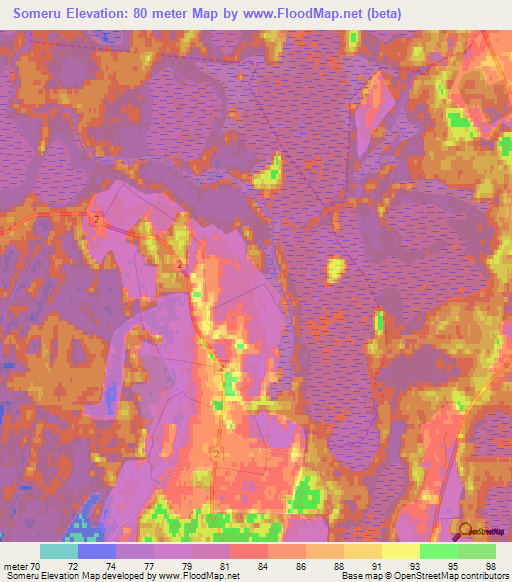 Someru,Estonia Elevation Map