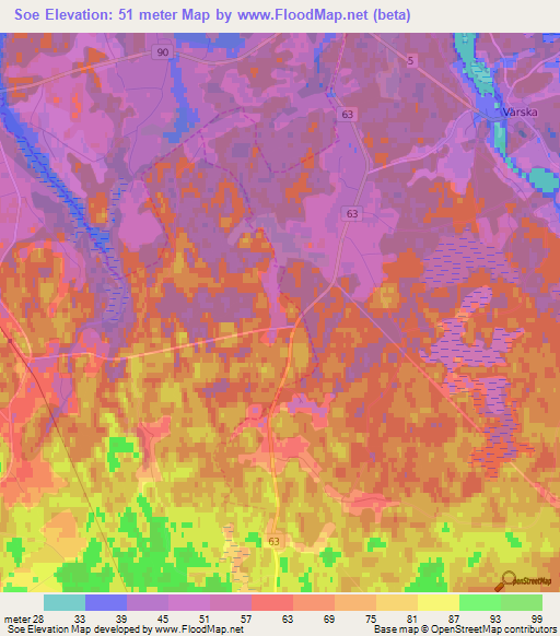 Soe,Estonia Elevation Map