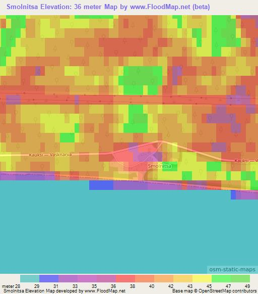 Smolnitsa,Estonia Elevation Map