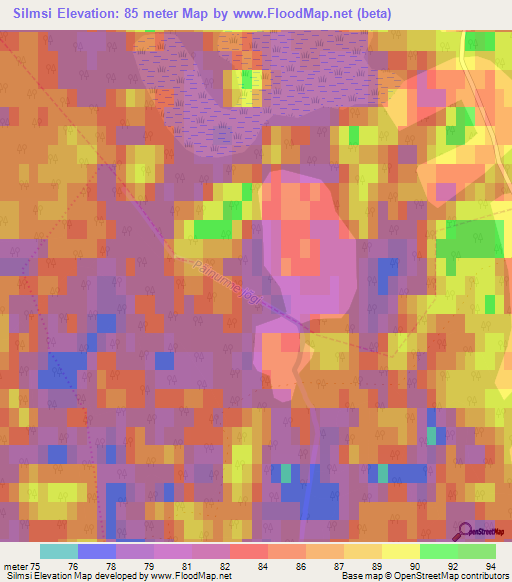 Silmsi,Estonia Elevation Map