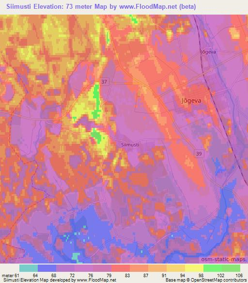 Siimusti,Estonia Elevation Map