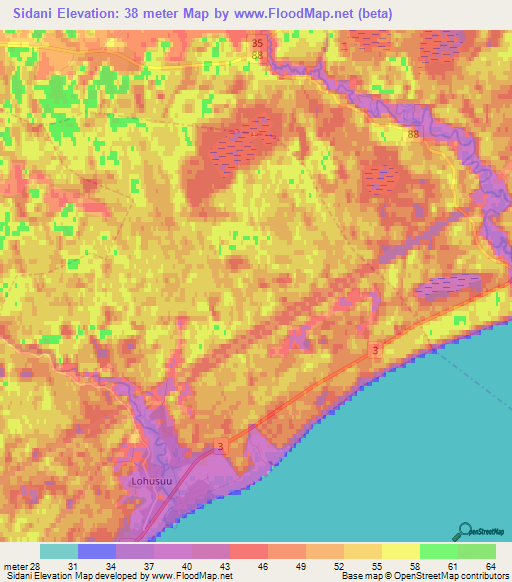 Sidani,Estonia Elevation Map