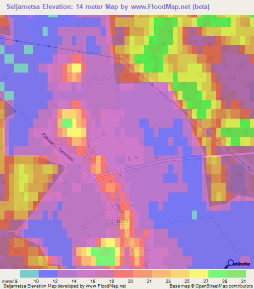 Seljametsa,Estonia Elevation Map