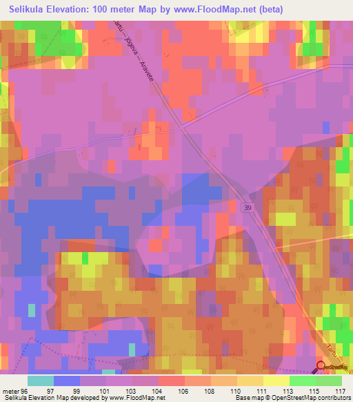 Selikula,Estonia Elevation Map