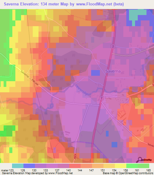 Saverna,Estonia Elevation Map