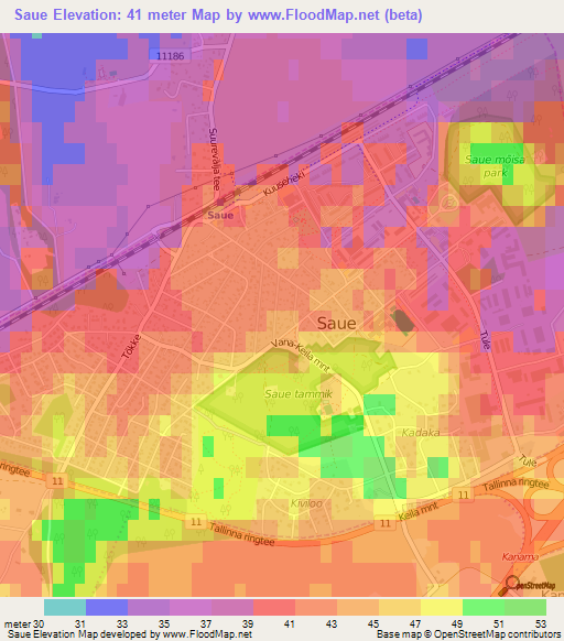 Saue,Estonia Elevation Map