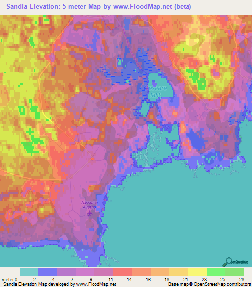 Sandla,Estonia Elevation Map