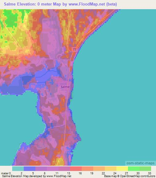 Salme,Estonia Elevation Map