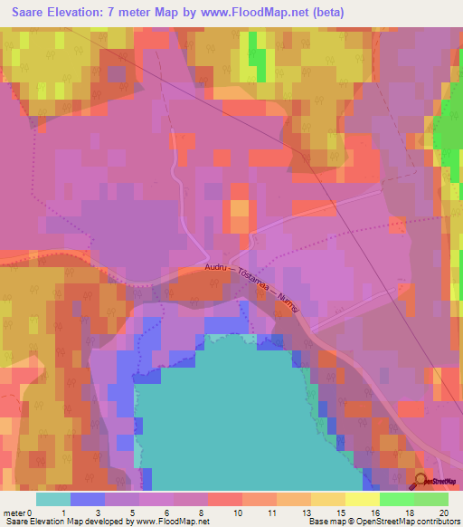 Saare,Estonia Elevation Map