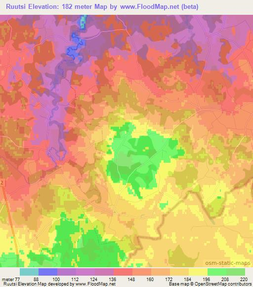 Ruutsi,Estonia Elevation Map