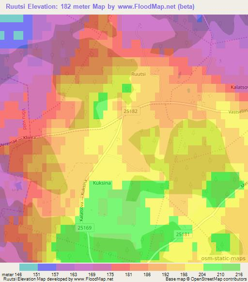 Ruutsi,Estonia Elevation Map
