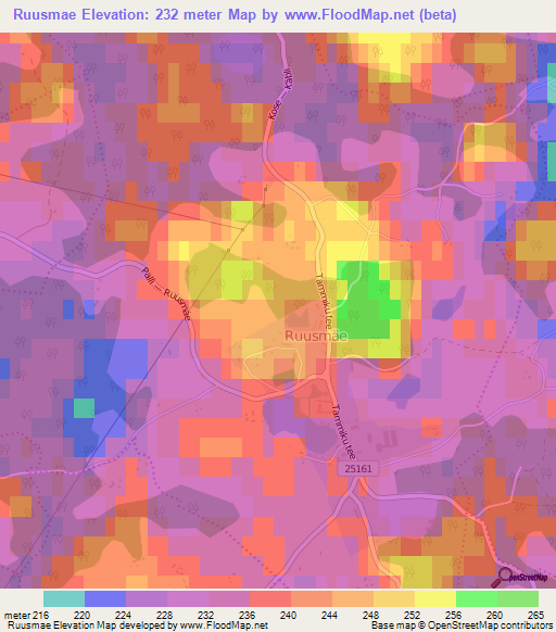 Ruusmae,Estonia Elevation Map