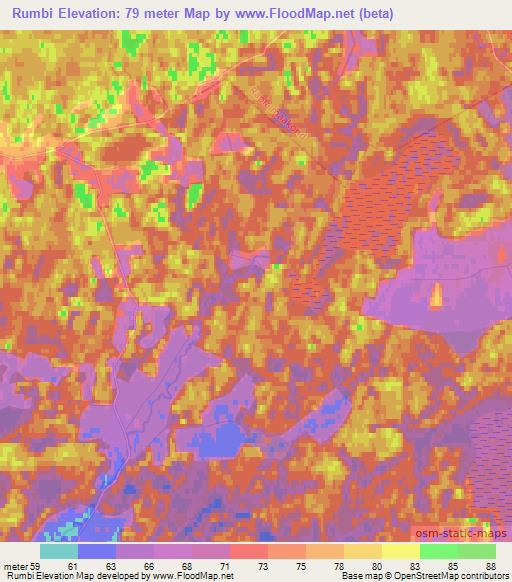 Rumbi,Estonia Elevation Map