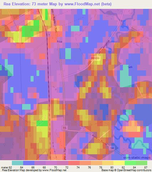 Rea,Estonia Elevation Map