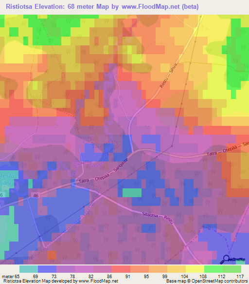 Ristiotsa,Estonia Elevation Map