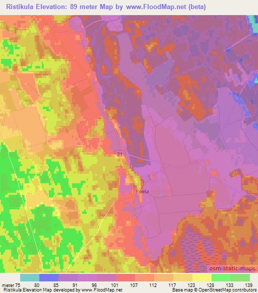 Ristikula,Estonia Elevation Map