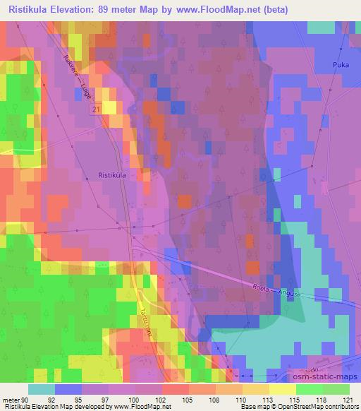 Ristikula,Estonia Elevation Map