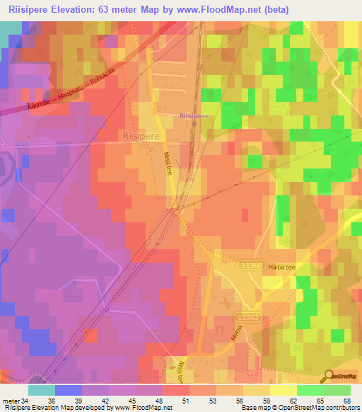 Riisipere,Estonia Elevation Map