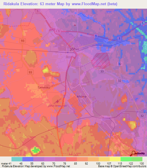 Ridakula,Estonia Elevation Map