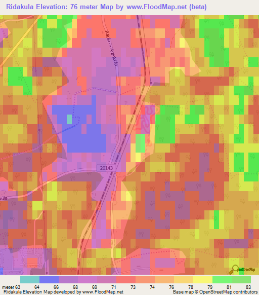 Ridakula,Estonia Elevation Map