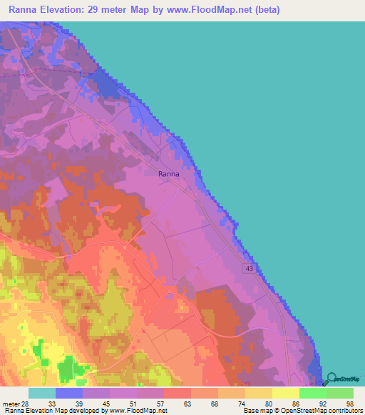 Ranna,Estonia Elevation Map