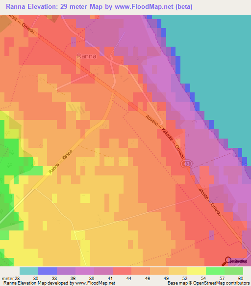 Ranna,Estonia Elevation Map