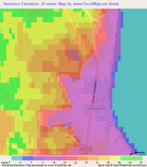 Randvere,Estonia Elevation Map