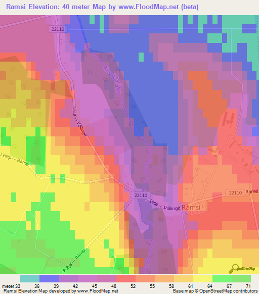 Ramsi,Estonia Elevation Map