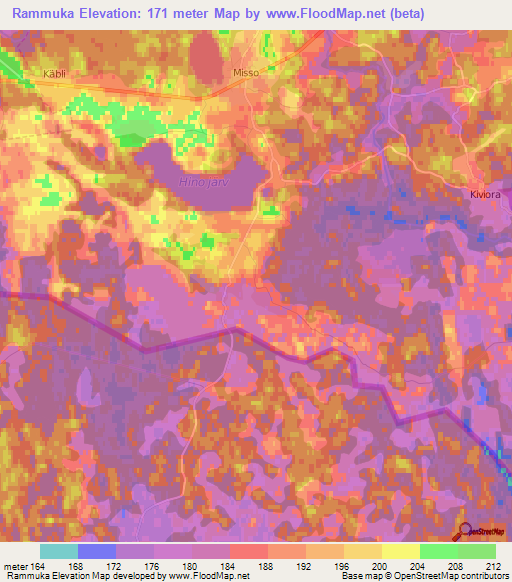 Rammuka,Estonia Elevation Map