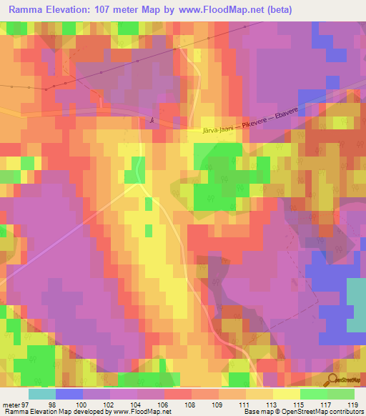 Ramma,Estonia Elevation Map