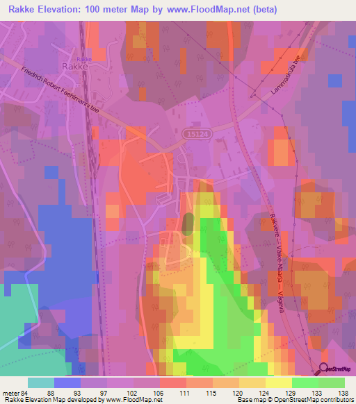 Rakke,Estonia Elevation Map