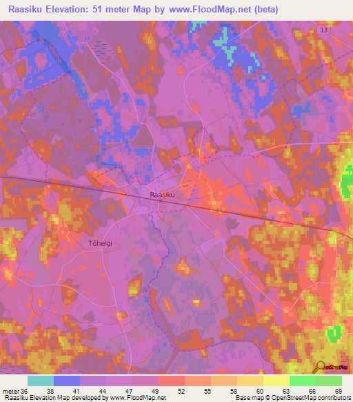 Raasiku,Estonia Elevation Map