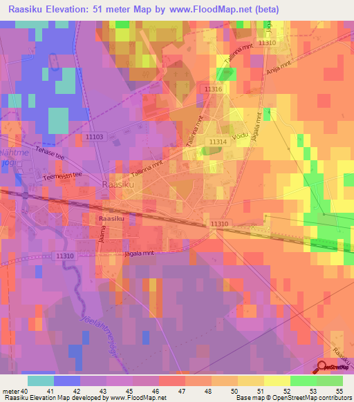 Raasiku,Estonia Elevation Map