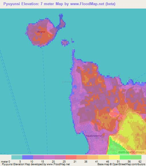Pyuyunsi,Estonia Elevation Map