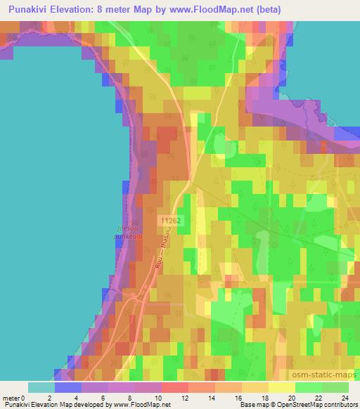 Punakivi,Estonia Elevation Map
