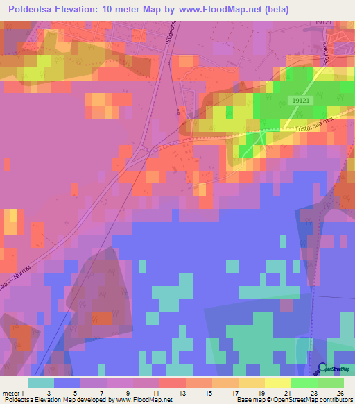 Poldeotsa,Estonia Elevation Map